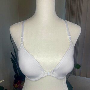 B.tempt'd front closure bra in size 32C. Lace t-back in white. Underwire. Sexy!